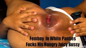 Femboy In White Panites Fucks His Hungry Juicy Bussy