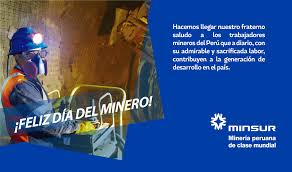Jul 29, 2021 · inversiones del sector minero cayeron en 1.2% en el primer cuatrimestre del 2021 las inversiones mineras totalizaron us$ 1,298 millones entre enero y abril de este año. Minsur On Twitter Feliz Dia Del Minero Un Fraterno Saludo A Los Trabajadores Mineros Del Peru