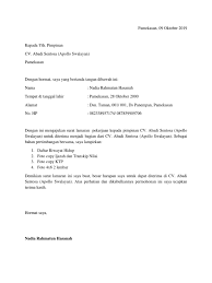 Itulah beberapa contoh surat lamaran kerja tulis tangan yang dapat digunakan ketika melamar sebagai cpns. Slk Cv Nadia