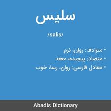 معنی واژه سلیس مترادف روان نرم متضاد پیچیده معقد معادل فارسی روان رسا خوب لغت آبادیس دیکشنری مترجم لغت روز Amid Abadis D Dictionary