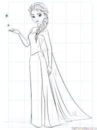 How To Draw Elsa From Frozen Step By Step Drawing Tutorials How To Draw Elsa Easy Disney Drawings Easy Drawings