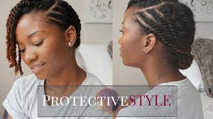 Other than that twist hairstyles provide the same benefits: Easy Flat Twist Protective Style Natural Hair Youtube
