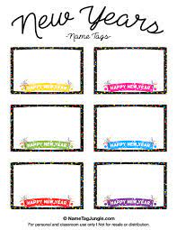 Printable New Year S Name Tags Printable Name Tags Free Place Card Template Place Card Template