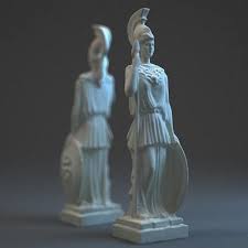 Athena Statue 3d Model Ad Athena Statue Model In 2020 Statue Mermaid Statues Roman Statue