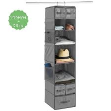 When it comes to small space organization like bedroom storage and dorm storage, we have you covered with organizers and storage solutions for your closet, desk and more. 9 Shelf Hanging Closet Organizer With 5 Drawer Organizers Baby Nursery Closet Diaper Caddy Organizer Slotted Storage Baskets Hanging Drawers Dorm Room Closet With Foldable Cube Storage Bins Walmart Com Walmart Com