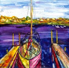 Like a virtual flea market of curated treasures. Sailboat At Dock Ink Painting Donoghue Design Wall Art Paintings Prints Vehicles Transportation Boats Ships Submarines Sailboats Artpal