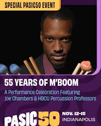 PASIC50 SPECIAL ANNOUNCEMENT: We are so ready to see the M'Boom Tribute  Ensemble, featuring THE Joe Chambers (M'Boom original member), Stefon  Harris (M'Boom alum) and an ensemble of HBCU percussion educators including