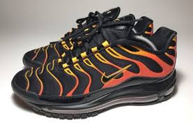 Get The Nike Air Max 97 Plus Shock Orange Now The Nike Air Max 97 Plus Shock Orange Is The Latest Rendi Sneakers Men Fashion Nike Air Max 97 Nike Air Max