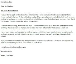 Sales Associate Cover Letter Example Icover Org Uk