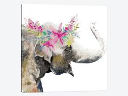Maybe you would like to learn more about one of these? Water Elephant With Flower Crown Canvas Art By Patricia Pinto Icanvas