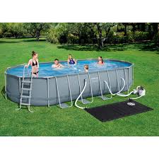 Is there anything that can be put on the ground after removal of an above ground pool to eliminate the muddy mess left behind? Bestway Power Steel 22 X 12 X 48 Above Ground Pool Set Costco