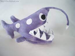 Small Angler Fish Plush Purple Tie Dye Etsy Angler Fish Purple Tie Dye Purple