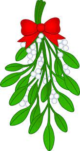 Christmas Mistletoe With Red Bow Free Clip Art Mistletoe Drawing Mistletoe Clipart Christmas Drawing