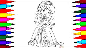 Princess of berryfest strawberry shortcake coloring book pages fun art for kids actitvities. Rainbow Learning Coloring Strawberry Shortcake Berry Best Princess Coloring And Drawing For Kids Youtube