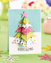 Glue one side of one tree to the side of another tree as shown. 3d Christmas Tree Card Papercrafter Project