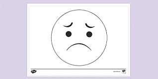 (find butterfly coloring pages and valentine's coloring pages here.) 23. Free Sad Face Colouring Page Printable Colouring Pages