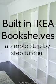 Bookshelf styling built in bookcase bookshelf ideas bookcase shelves bookcase lighting wall shelves half wall at top of staircase. How To Build Easy Built Ins From Ikea Billy Bookcases Lovely Etc