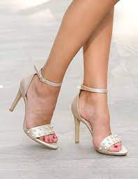 Rosalinda Vizon Cilt Inci Tasli Topuklu Sandalet Sandals Fashion Heels Modsons Sandalet Topuklu Sandalet Stiletto