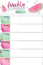 Sara Craftroom79 Weekly Planner Agenda Stampabile Anguria Planlayici Ajandalar Haftalik Planlayici