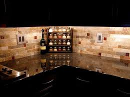 backsplash travertine tile kitchen