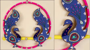 Peacock Wall Art Using Waste Materials Home Decor Craft Idea Wall Hanging Craft
