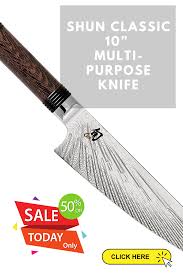 Shun Classic 10 Multi Purpose Knife Versatile Best Japanese Knives In 2020 Japanese Cooking Knives Japanese Knife Best Kitchen Knives