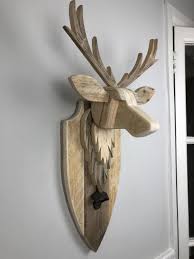 Stag Head Wall Mounted Natural Timber Bottle Opener Etsy In 2020 Stag Head Reclaimed Wood Wall Decor Wall Mounted Bottle Opener