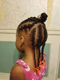 Half Braid Up Rubber Bands And Braids Natural Hairstyles For Kids Kids Braided Hairstyles Natural Hair Styles