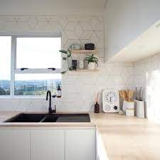 form dwell on instagram our latest kitchen on point formednowdwell kitchen interiordesign rhombustiles deko tisch gemauerte kuche kucheneinrichtung