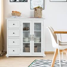 Check out our dining room buffet selection for the very best in unique or custom, handmade pieces from our dining room furniture shops. Buy Giantex Buffet Sideboard Wood Storage Cabinet Console Table With 4 Drawers 2 Door Credenza Living Room Dining Room Furniture Buffet Server Kitchen Pantry Cupboard White Online In Slovakia B08w3ff8gq
