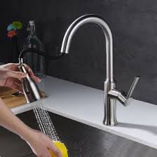 china faucet pull out sprayer brushed