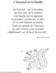 Poeme Nature Comptine Ecole Poeme Nature Comptines
