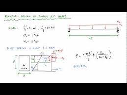 design of a singly rc beam section example 1 reinforced concrete design beams concrete design reinforced concrete