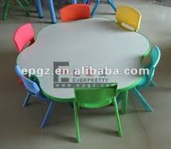Kindergarten Round Table And Chairs Sets Flower Table In Kids School Kids Safe Table Buy Colorful Kids Kids Furniture Sets Kids Church Rooms Preschool Tables