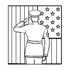 Veterans day coloring pages printable. Soldier And American Flag Coloring Page Coloring Export 115 Development