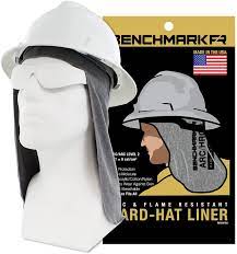 Benchmark Fr Flame Resistant Fr Hard Hat Liner Sun Shade One Size Light Gray Amazon Com