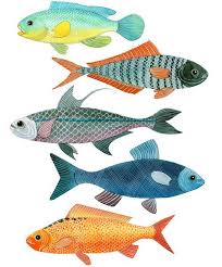 Five Fishies Jpg Image Fish Drawings Fish Illustration Fish Art