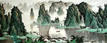 How To Hang Chinese Paintings Framed Mounted On Silk Brocade Hanging Scrolls Chinese Landscape Painting Chinese Painting Chinese Landscape