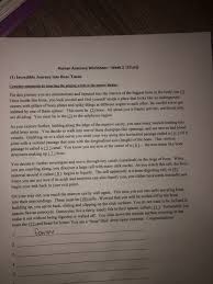 Solved Human Anatomy Worksheet Week 2 10 Pts 1 Incred Chegg Com