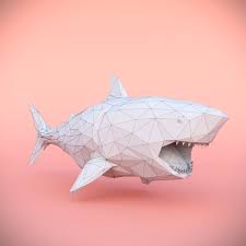 Low Poly Shark Poly Shark Low Poly Poly Shark