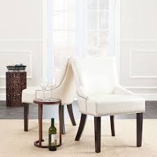 Safavieh Loire Cream Leather Nailhead Dining Chairs Set Of 2 Side Chairs Dining Upholstered Side Chair Dining Chairs