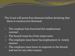 Former jacqui lambie staffer rob messenger and his wife fern are claiming unfair dismissal. Week 10 Constructive Dismissal And Termination Benefits Ppt Download