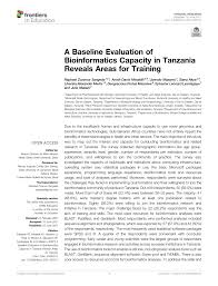 (PDF) A Baseline Evaluation of Bioinformatics Capacity in Tanzania Reveals  Areas for Training