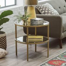 Belham Living Lamont Round End Table Gold Living Room Side Table Side Table Decor Table Decor Living Room