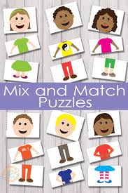 Free Printable Mix And Match Puzzles That Will Give Hours Of Fun Kids Activities Blog Toddler Activities Printable Activities For Kids