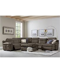 Furniture Julius Ii Leather Power Reclining Sectional Sofa Collection With Power Headrests And Usb Power Outlet Created For Macy S Reviews Furniture Macy Reclining Sectional Power Reclining Sectional Sofa