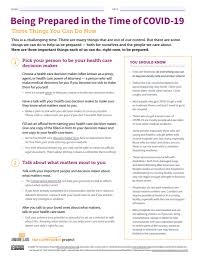 Another form is a specific type of power of attorney or health care proxy, in. The Conversation Project Covid 19 Resources