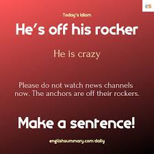 He Is Off His Rocket Meaning In English English Vocabulary Words Learn English Words English Words