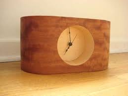 Retro Style Wood Veneered Table Clock Wood Clocks Clock Wooden Clock