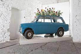老爺車的春天 車頂會開花的老車花盆 大人物 58944 rooftop garden art installation art